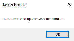 The Remote Computer Was Not Found 