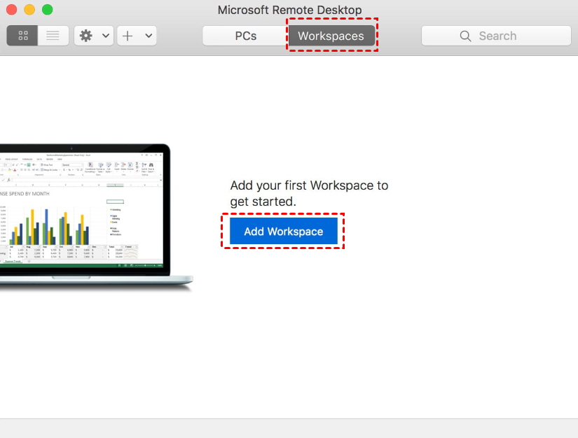 Mac Add Workspace