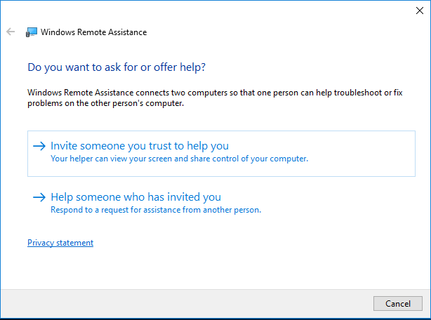 Windows Remote Assistance 