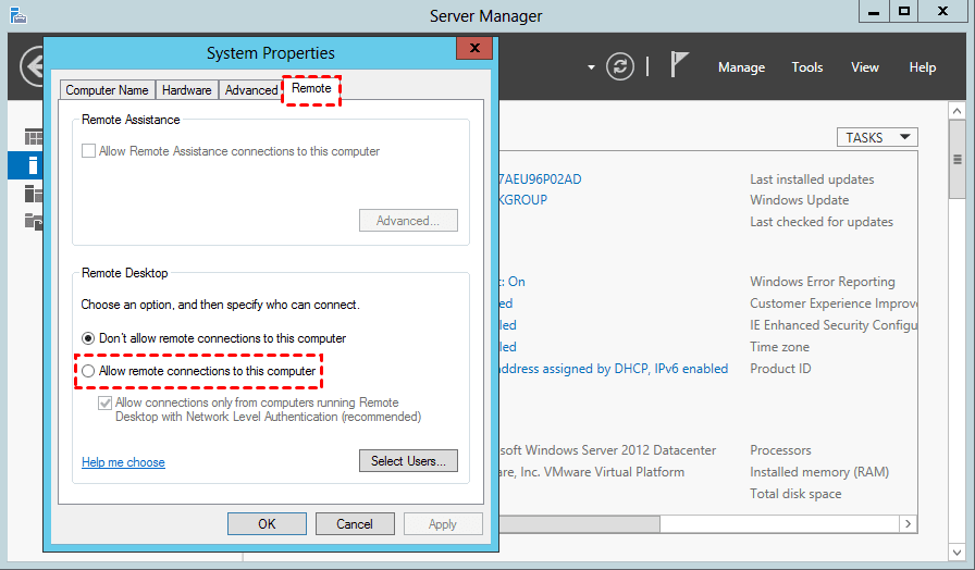 Allow Remote Connection 