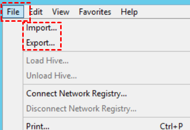 Import Reg File