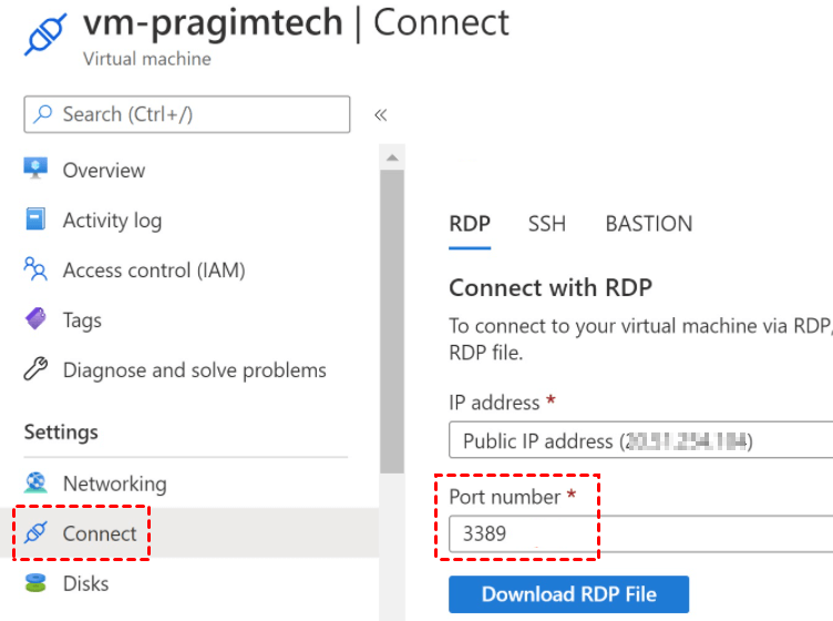 Connect Port Number 