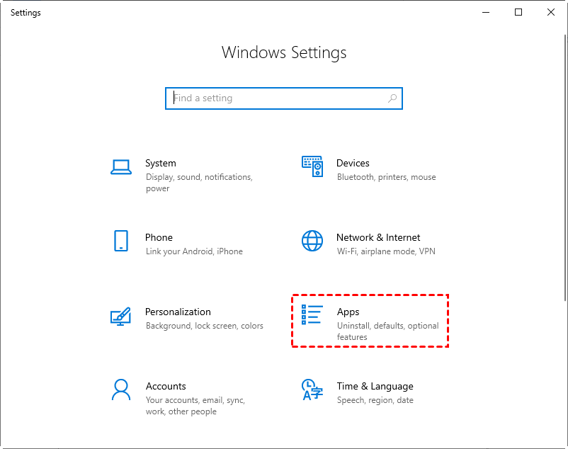 Windows Settings Apps